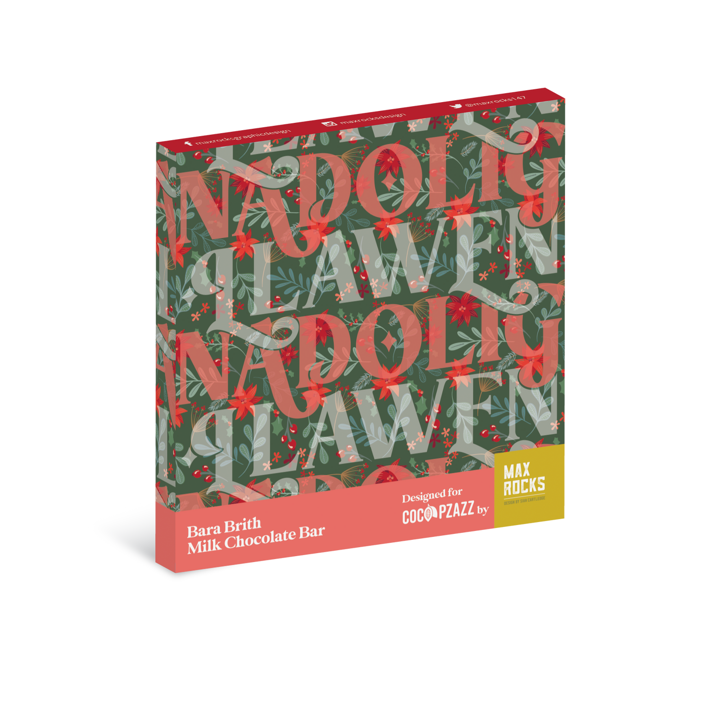 Christmas Max Rocks Bara Brith Milk Chocolate Bar 80g