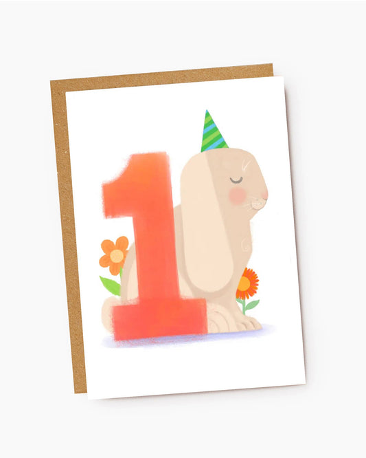 Cute Tortoise - Kids Birthday Card - Age 2