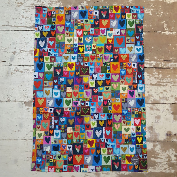 Hearty Calon Lan Hapus Tea Towel