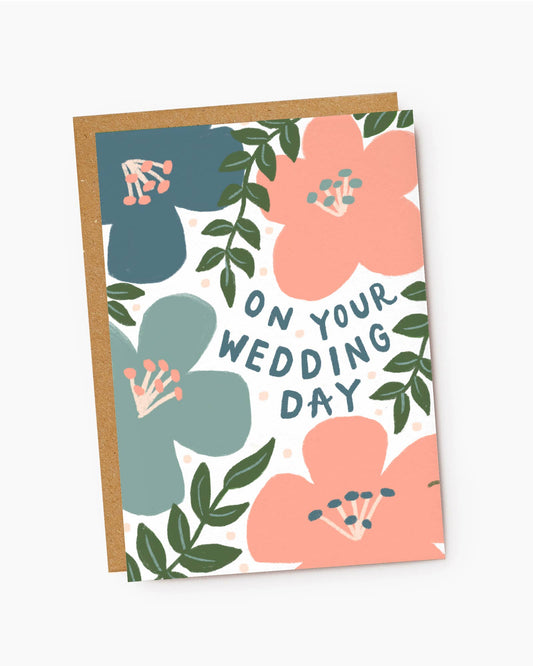 On Your Wedding Day Floral Wedding Card