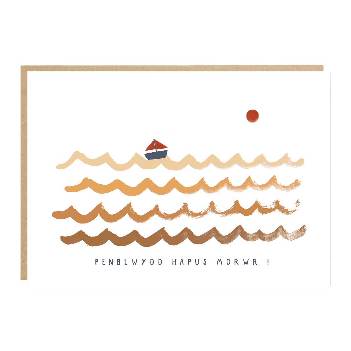 Welsh Language Sailor Birthday Card Penblwydd Hapus