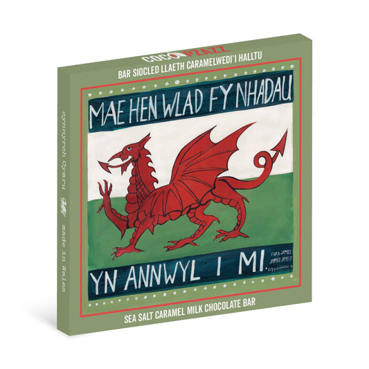 Hen Wlad Fy Nhadau Sea Salt Caramel Milk Chocolate Bar