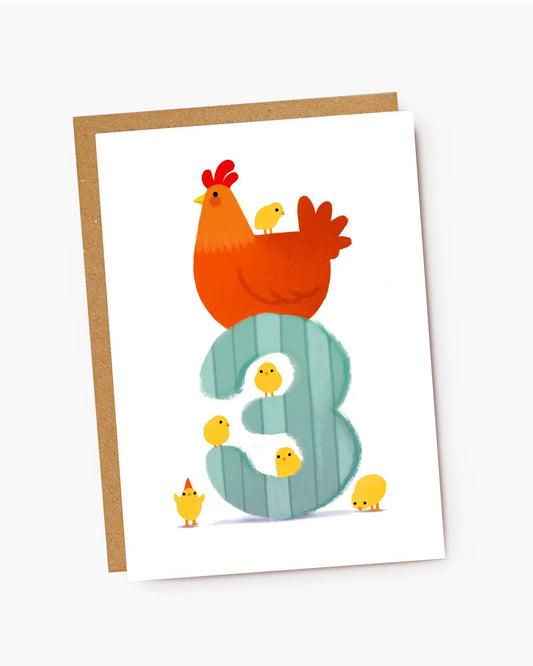 Cool Monkey - Kids Birthday Card - Age 4