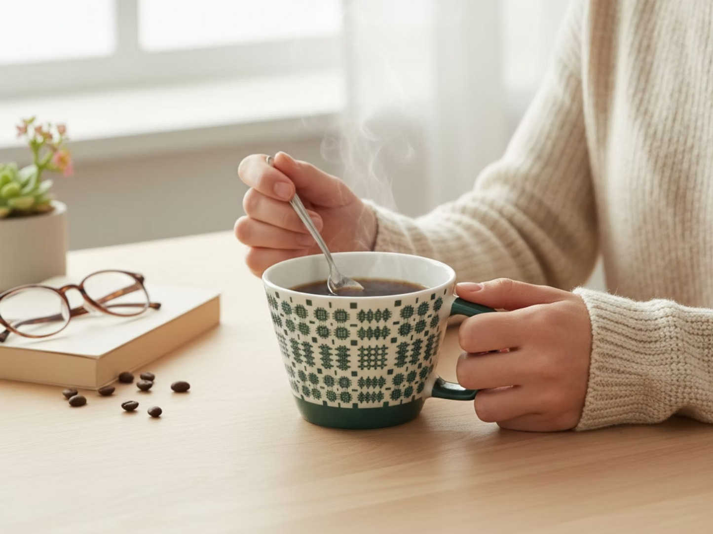 Ceramic Teal Welsh Tapestry Mug