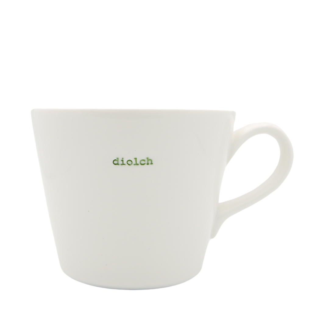 diolch bucket mug