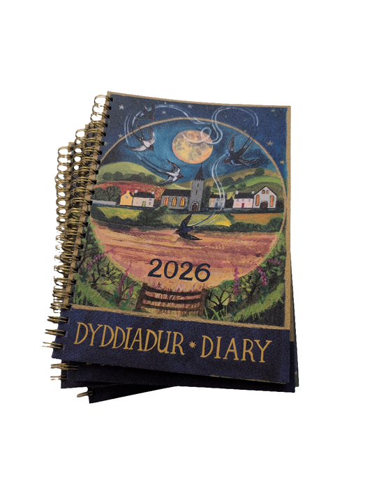 2026 Diary Dyddiadur Spiral Bound