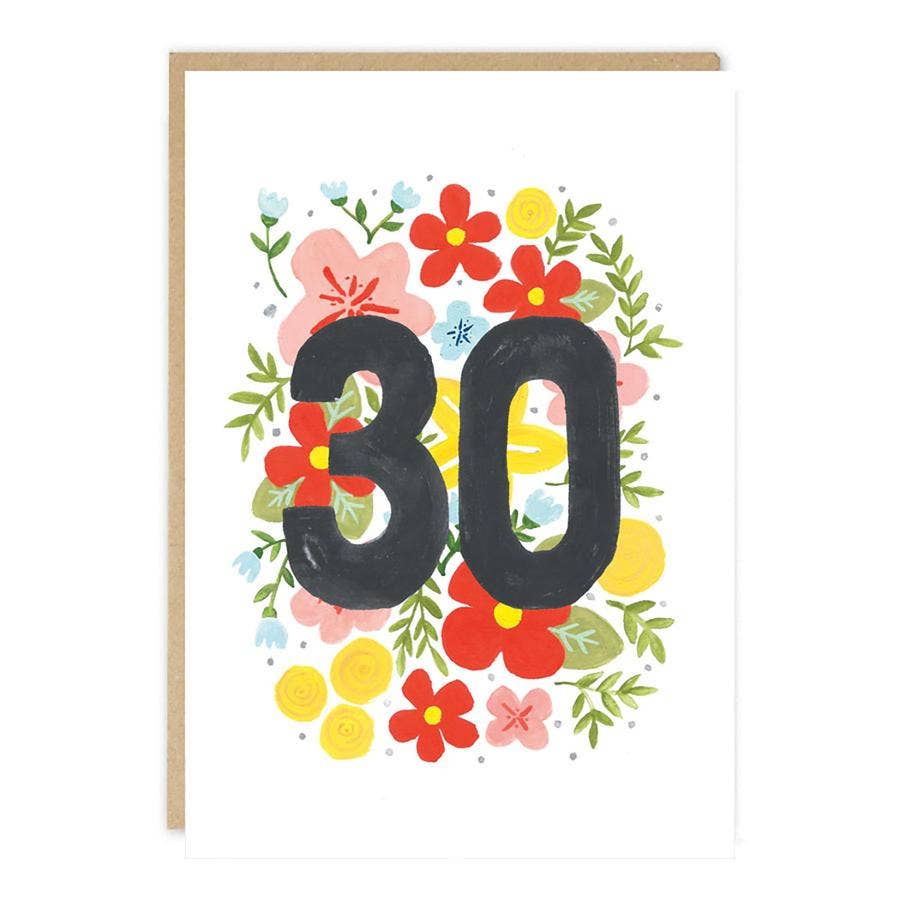 Floral Age 30 Card
