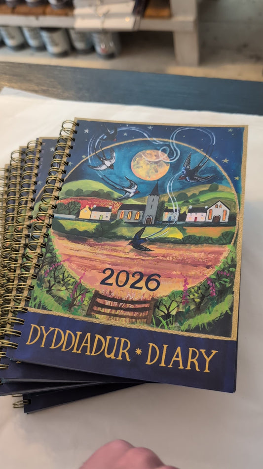 2026 Diary Dyddiadur Spiral Bound